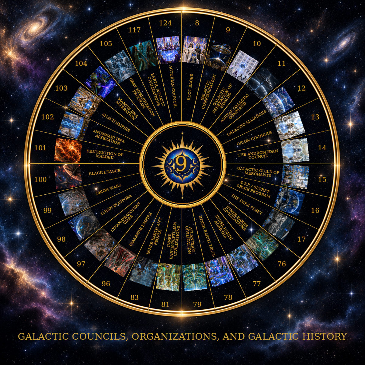 Sample board 3 from the Galactic Origins Pendulum Board Set