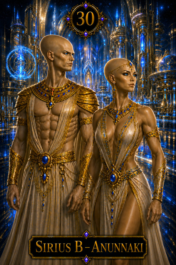 Sirius B-Anunnaki card from the Galactic Origins deck